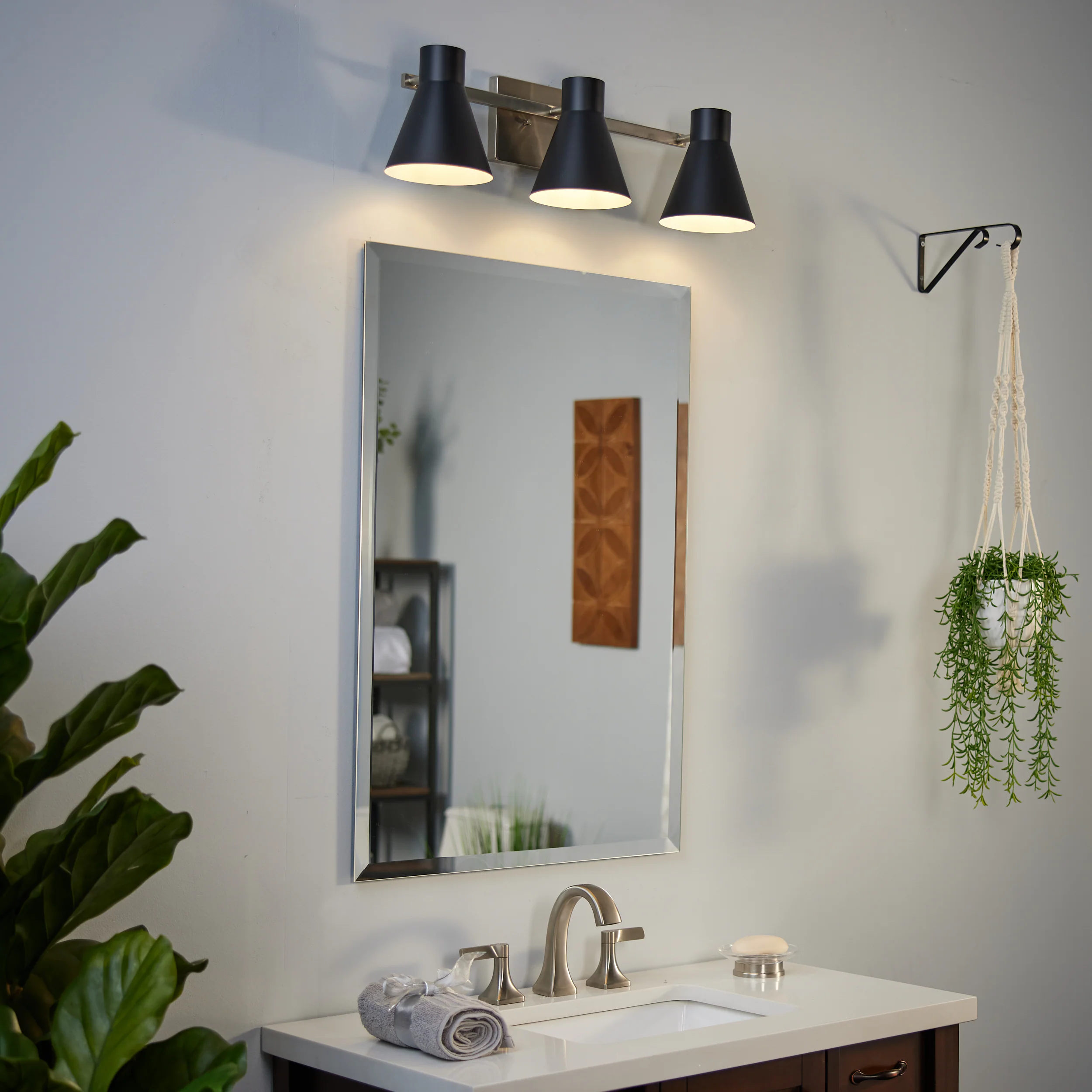 Towner Three Light Wall Bath Fixture - Chrome Finish